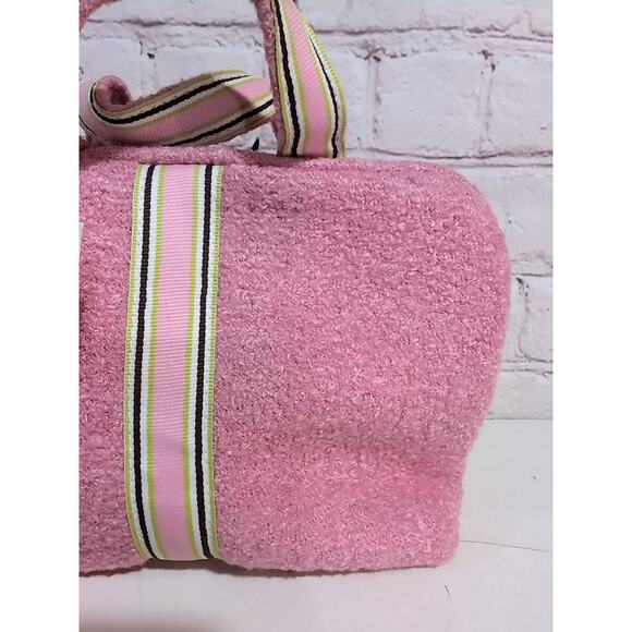 Goldie Bags Pink Terry Cloth Mini Tote Makeup Organizer Skull Zipper NWT Y2K - Picture 3 of 13